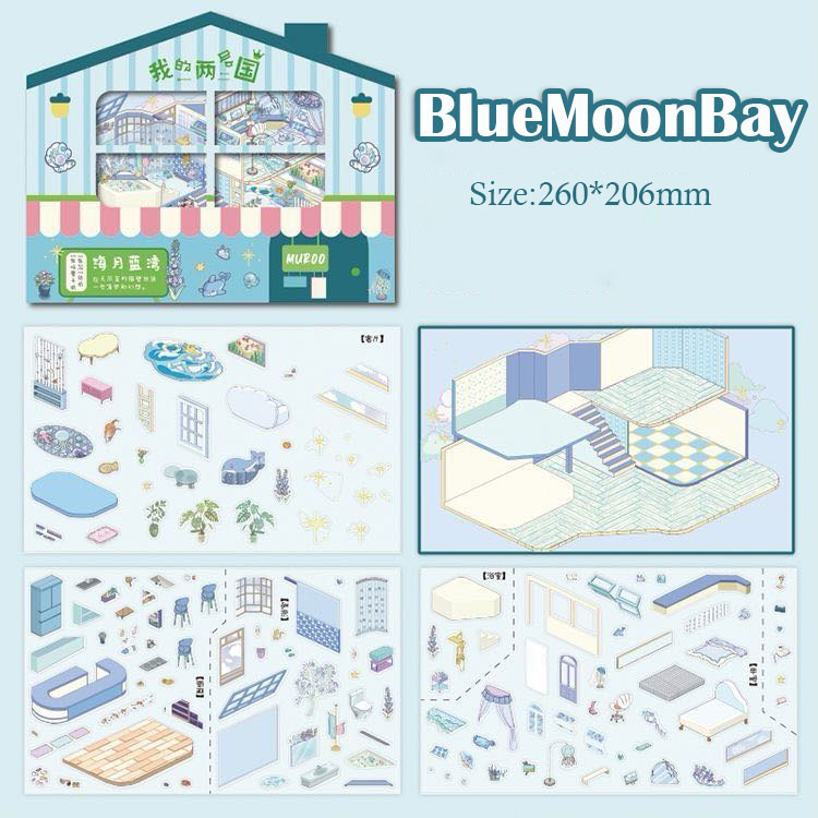 Warm Coves DIY 3D Sticker Collection - 3 Cute Miniature Scene