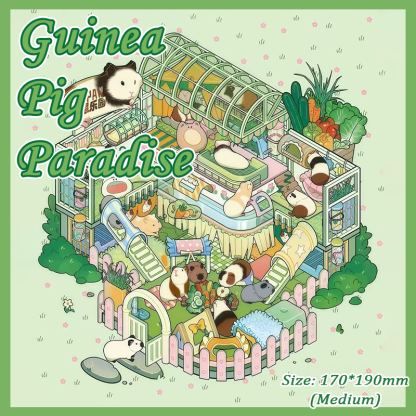 Mini Mansion DIY 3D Sticker Collection - 4 Cute Miniature Scenes