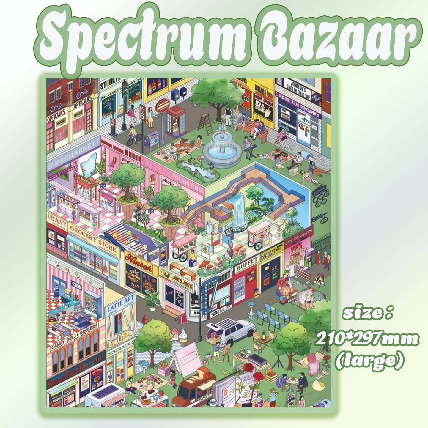 Palette Streetscape DIY 3D Scene Stickers Collection - 4 Cute Miniature Scenes