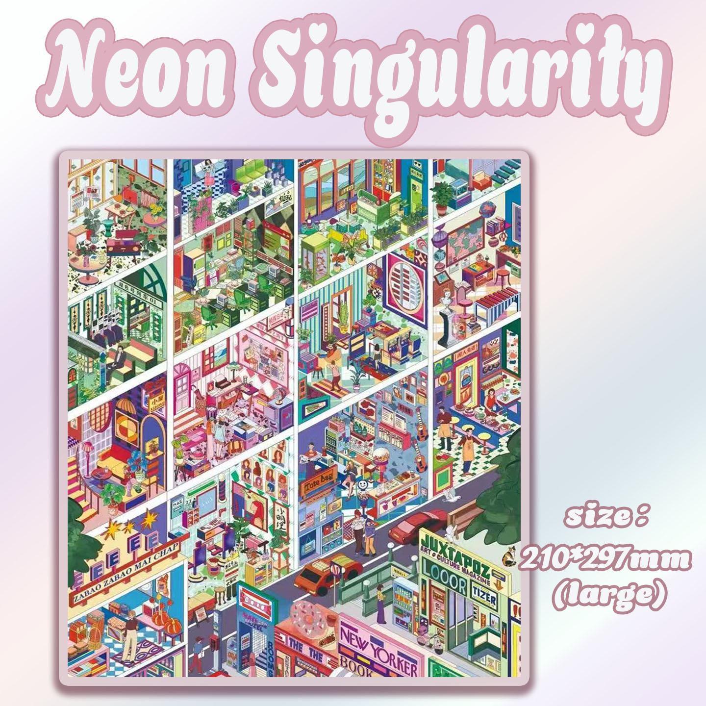 Palette Streetscape DIY 3D Scene Stickers Collection - 4 Cute Miniature Scenes