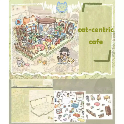 Pop-up World DIY 3D Scene Stickers - 2 Cute Miniature Scenes