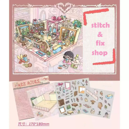 Pop-up World DIY 3D Scene Stickers - 2 Cute Miniature Scenes