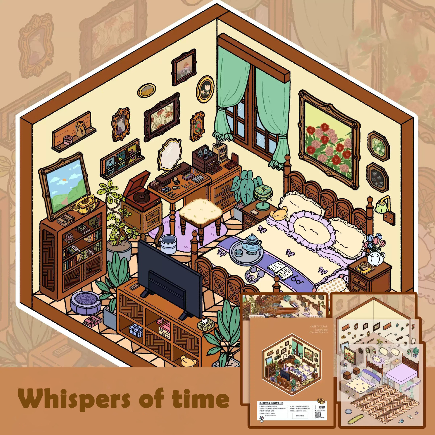 Moments of Relaxation DIY 3D Sticker Collection - 2 Cute Miniature Scenes