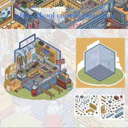 Warm Story DIY 3D Sticker Collection - 4 Cute Miniature Scenes