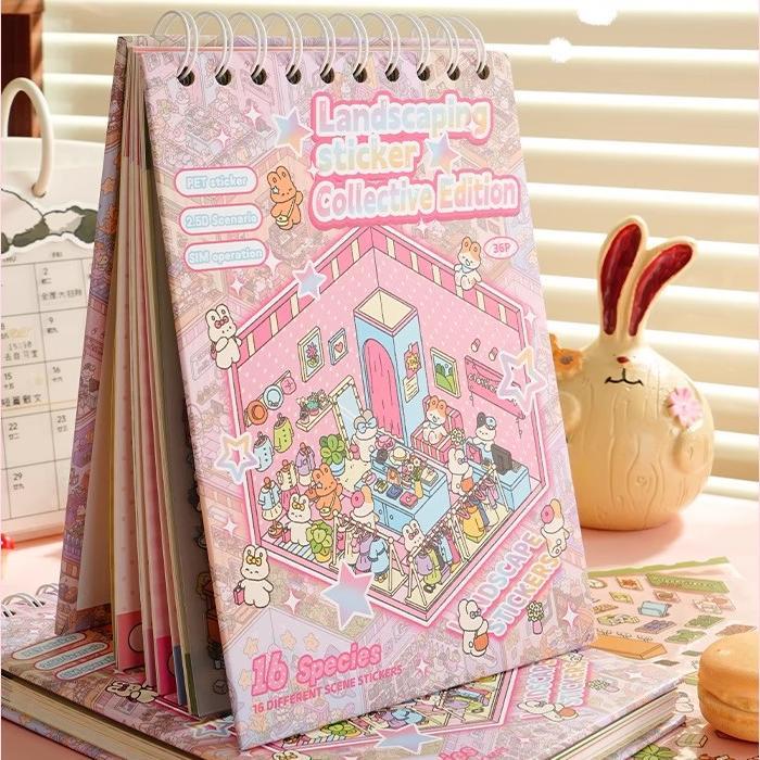 Puppy Daily DIY 3D Sticker Collection - 3 Cute Miniature Scenes