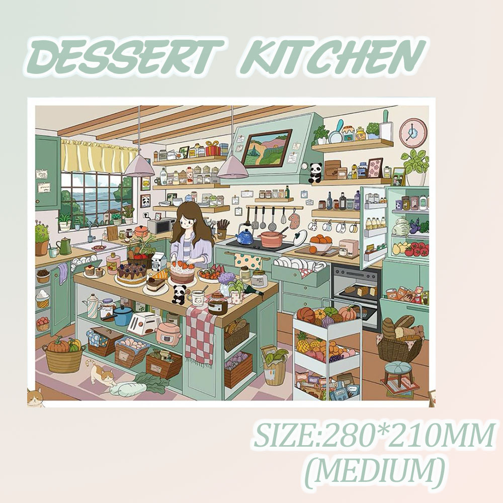 Warm Life 3D Sticker Collection - 2 Cute Miniature Scenes