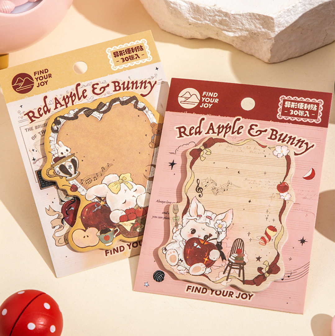 Apple Rabbit Series Sticky Notes - Special Shaped 