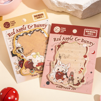 Apple Rabbit Series Sticky Notes - Special Shaped 