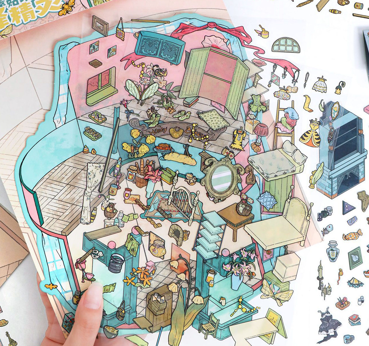 Bee Spirit DIY 3D Sticker Collection - Cute Miniature Scene