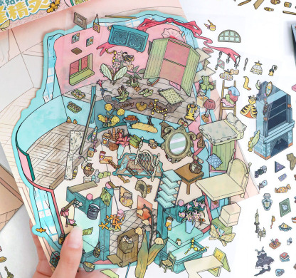 Bee Spirit DIY 3D Sticker Collection - Cute Miniature Scene