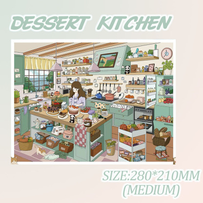 Warm Life 3D Sticker Collection - 2 Cute Miniature Scenes