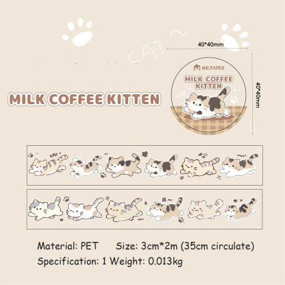 Tail Squad Series DIY 3D stickers- 4 Cute Miniature Scenes