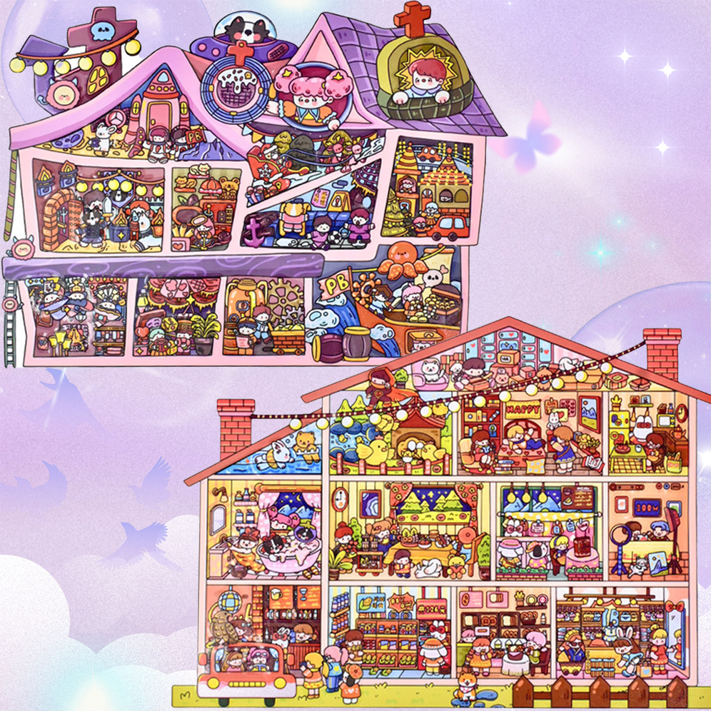 Regal & Wicked DIY 3D Scene Stickers 2 Cute Miniature Scenes