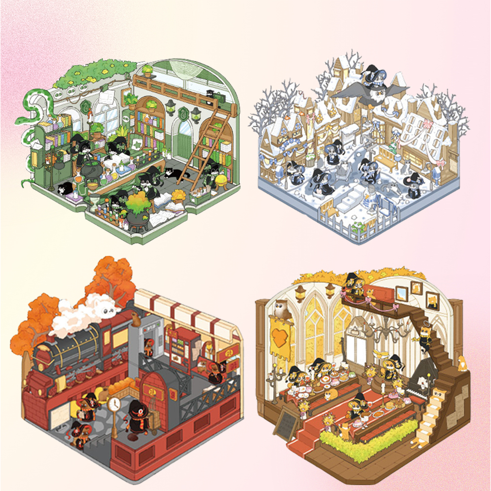 Enchanted Realms DIY 3D Scene Stickers 4 Cute Miniature Scenes