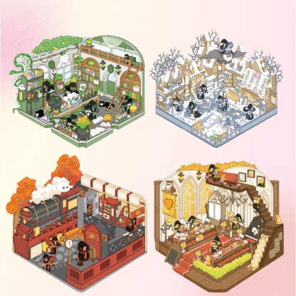 Enchanted Realms DIY 3D Scene Stickers 4 Cute Miniature Scenes