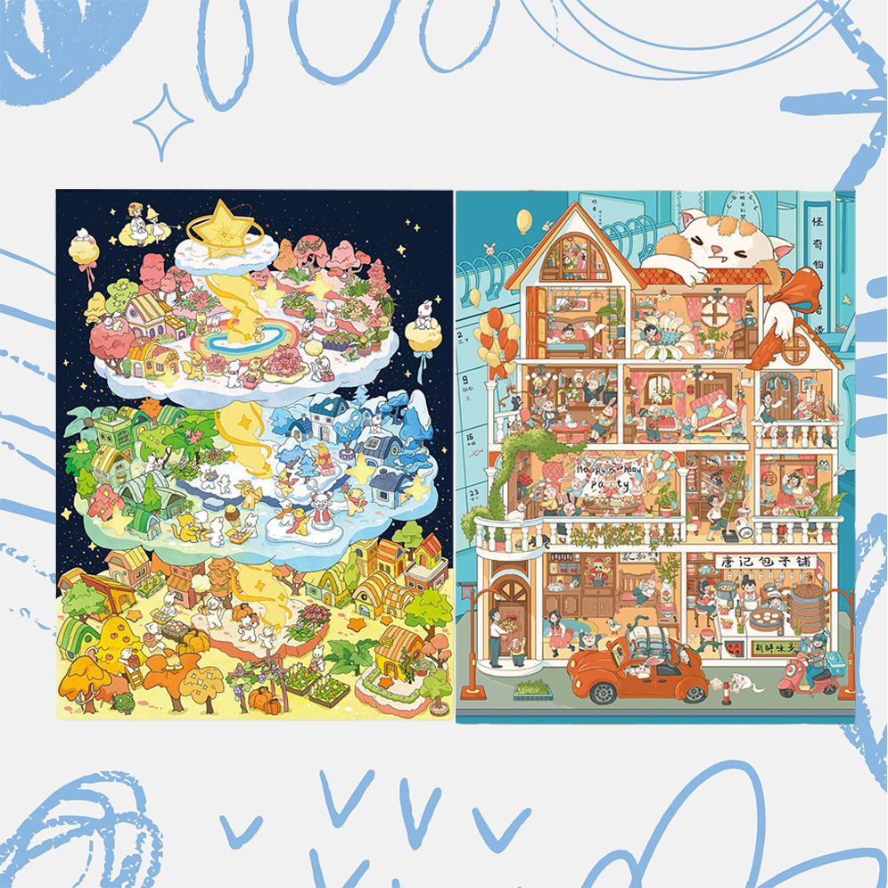 Everyday Glimpses DIY 3D Scene Stickers 2 Cute Miniature Scenes