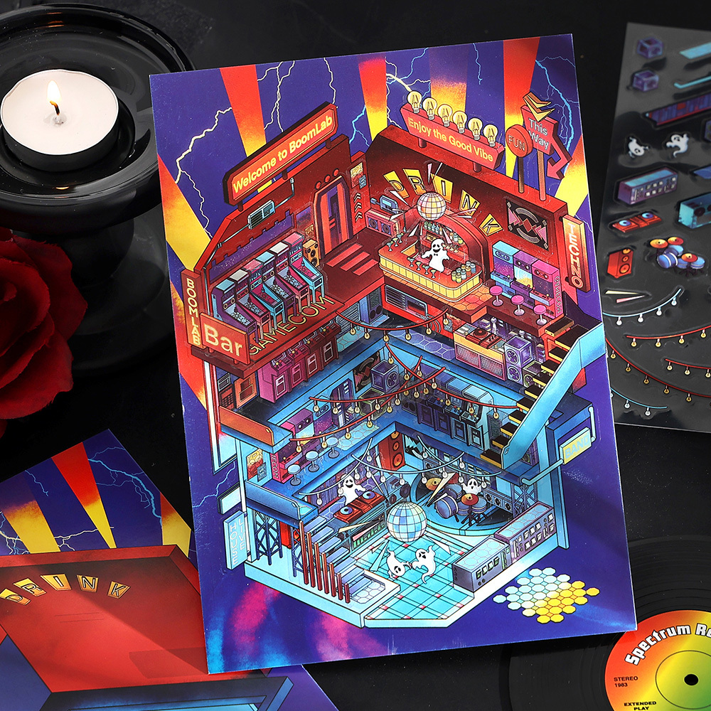 Welcome to the real world DIY 3D Scene Stickers 4 Cute Miniature Scenes