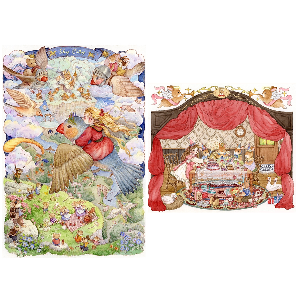 Springtime Stories DIY 3D Scene Stickers - 2 Cute Miniature Scenes