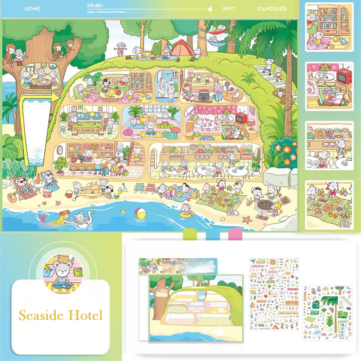 Tiny Tales DIY 3D Scene Stickers - 2 Cute Miniature Scenes