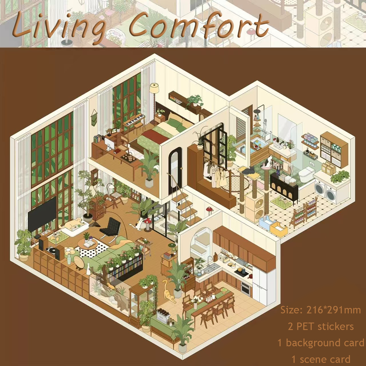 Living comfort DIY 3D Scene Stickers - Miniature Scene