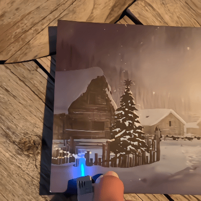 Magic Christmas Card - Color-Changing Magic Activated by Warmth