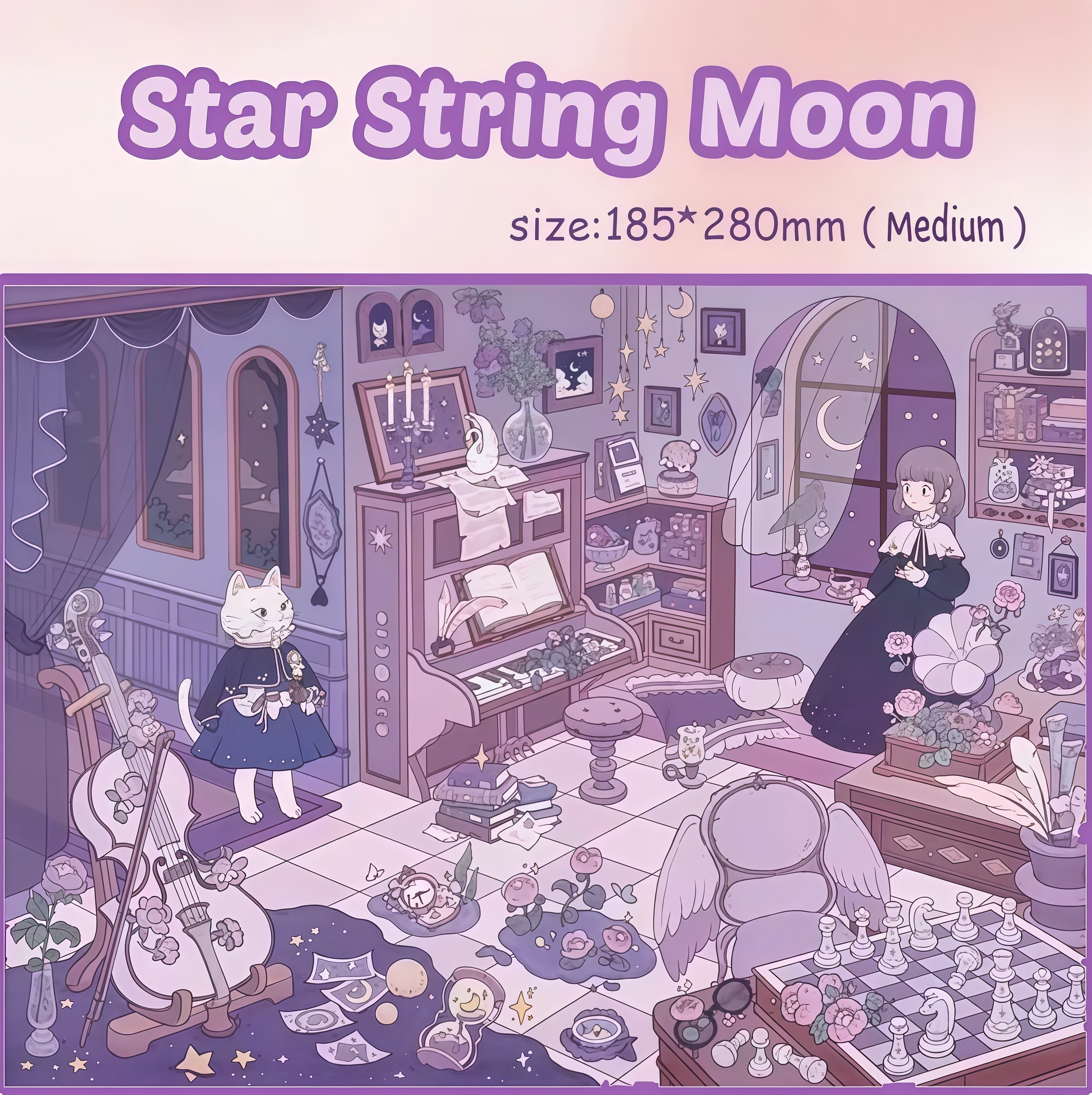 (Big Sale)Star String Moon DIY 3D Scene Stickers - Miniature Scenes