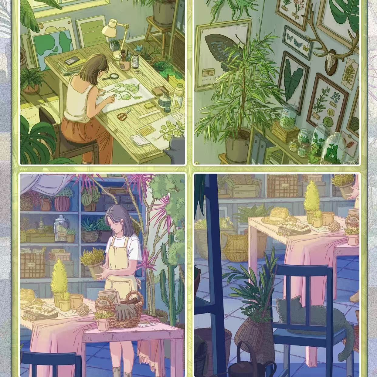 Botanical Traveler DIY 3D Sticker Collection - Cute Miniature Scene