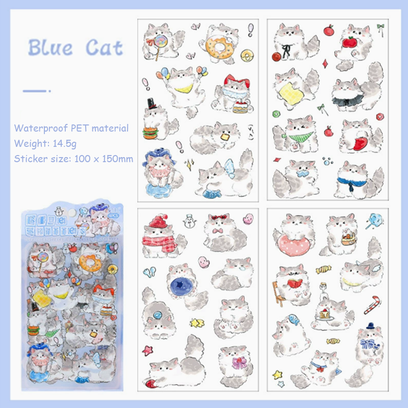 Cute cartoon series shaped stickers - Cute and changeable kittens