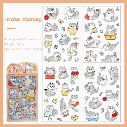Cute cartoon series shaped stickers - Cute and changeable kittens