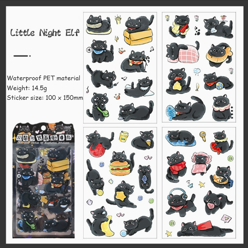 Cute cartoon series shaped stickers - Cute and changeable kittens