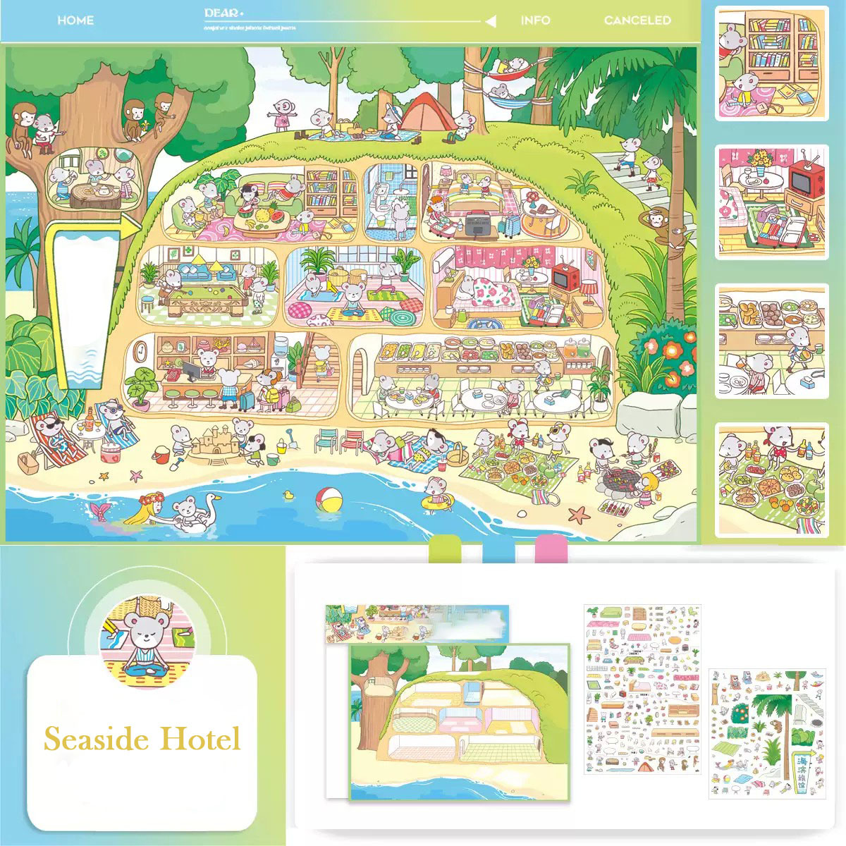 Tiny Tales DIY 3D Scene Stickers - 2 Cute Miniature Scenes