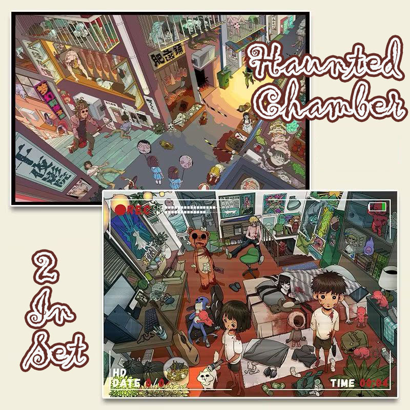 Haunted Chamber DIY 3D Scene Stickers Collection - 2 Cute Miniature Scenes