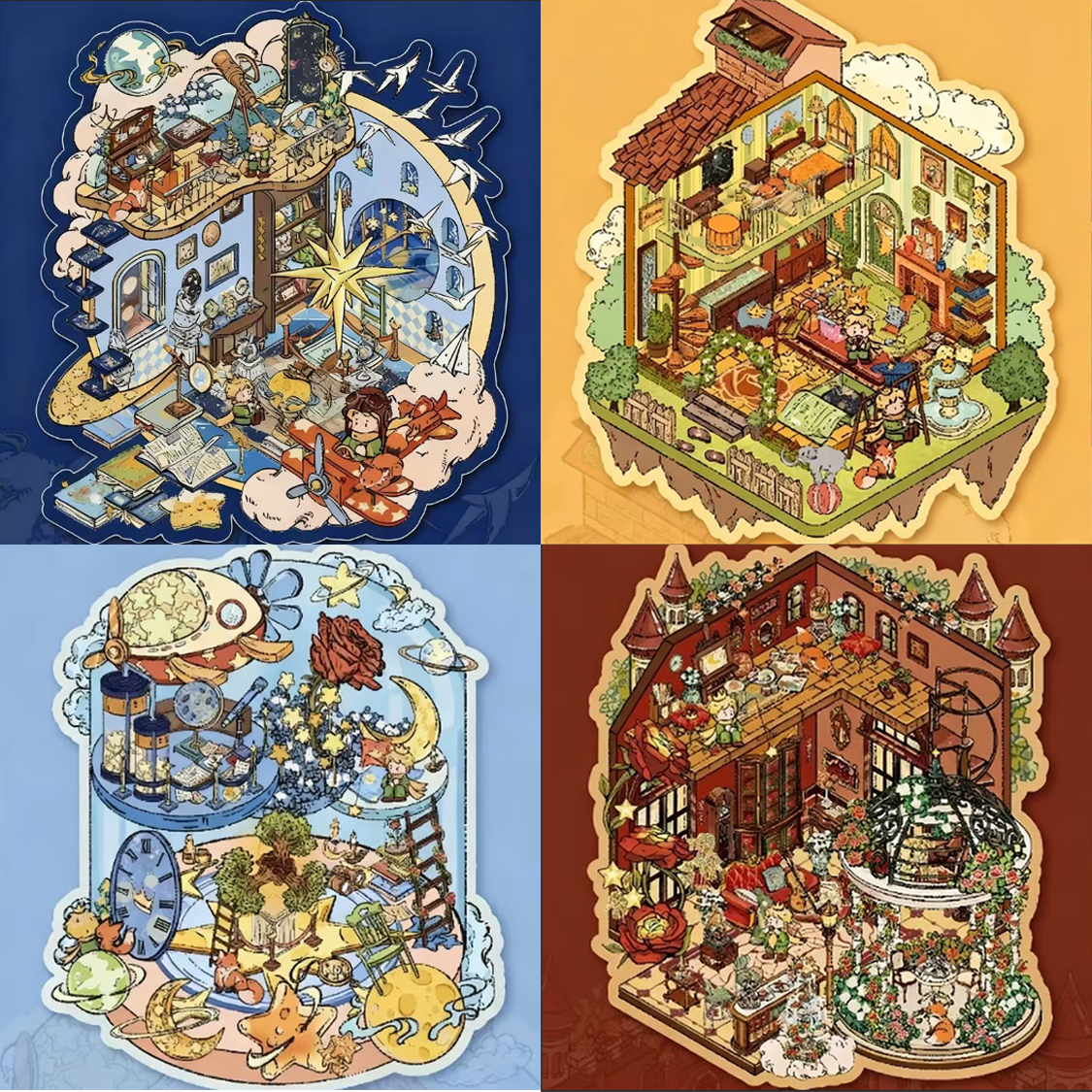 Galaxy Fairy Tale series  - 4 Cute Miniature Scenes