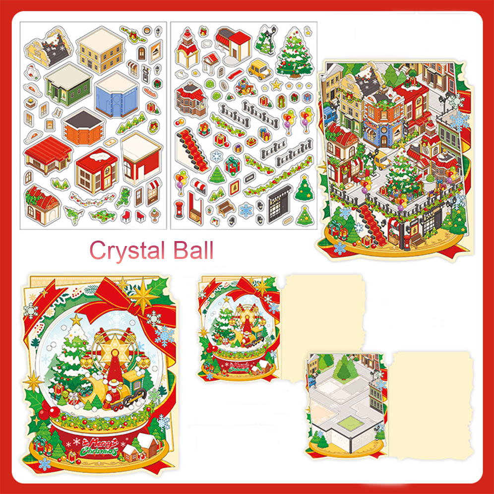Fairy Winterland Series DIY 3D Sticker Collection - 4 Cute Miniature Scenes