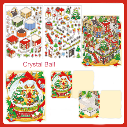 Fairy Winterland Series DIY 3D Sticker Collection - 4 Cute Miniature Scenes