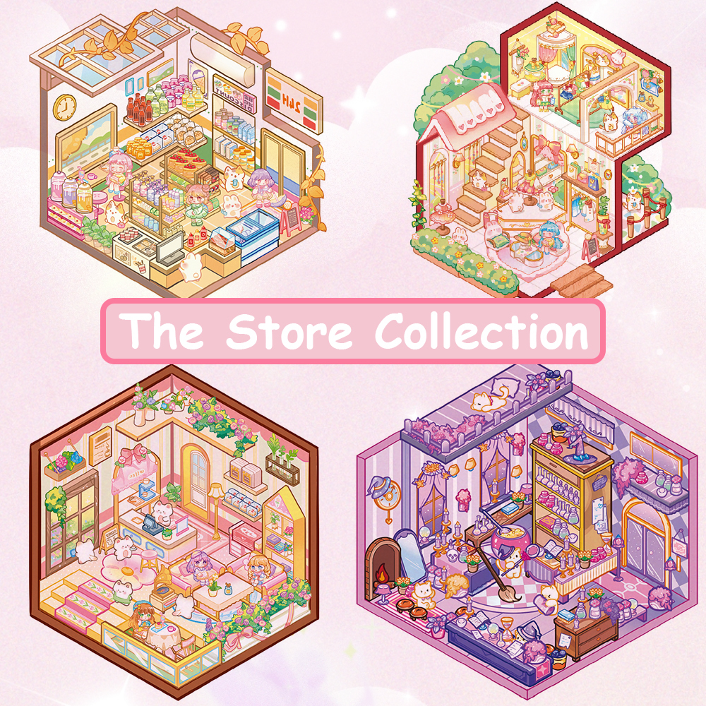 Back to the millennium DIY 3D Sticker Collection - 4 Cute Miniature Scenes