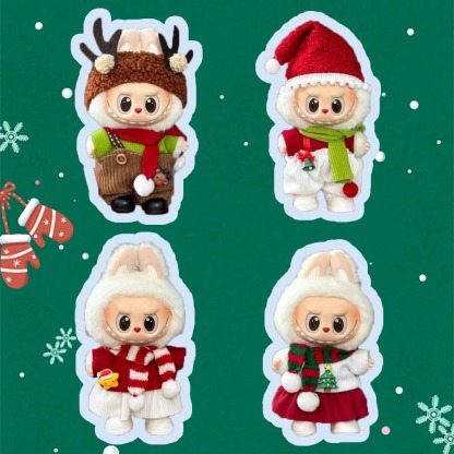 Christmas Doll Clothes Outfit - Applicable to Labubu