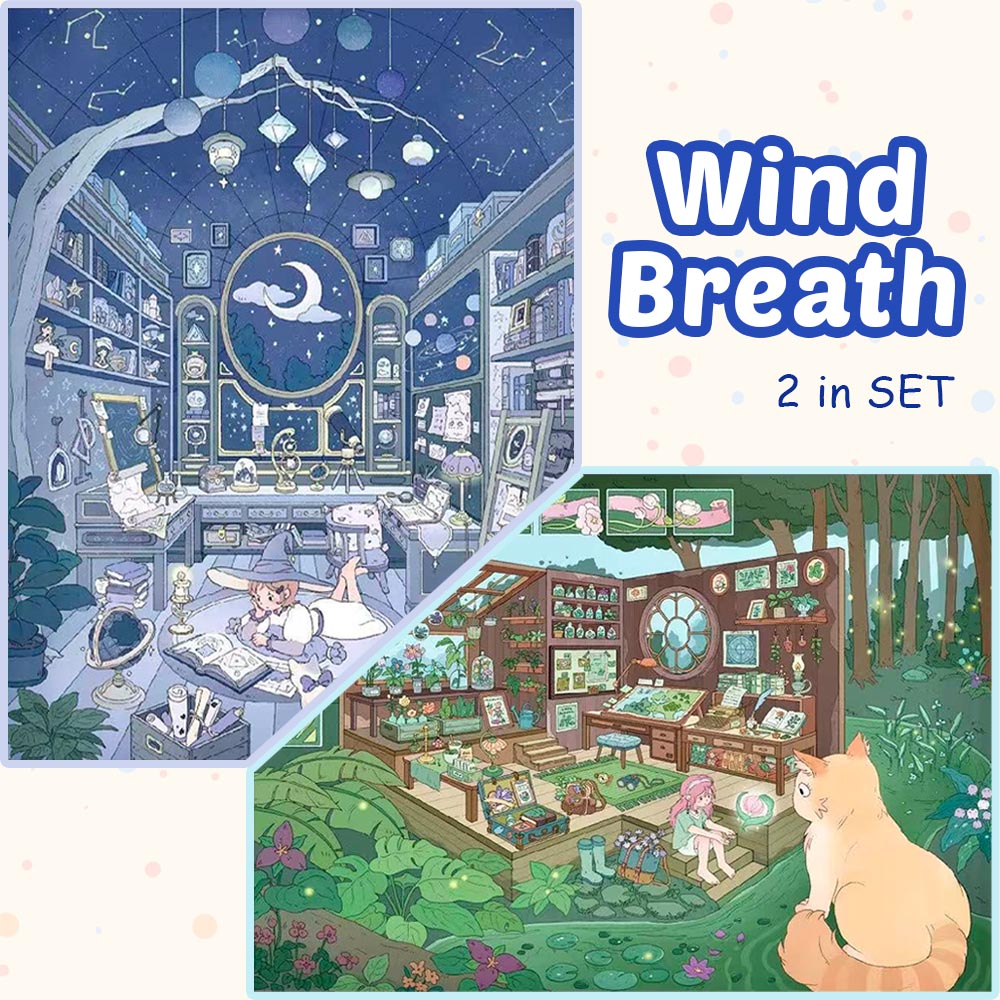 [Copy]Wind Breath DIY 3D Scene Stickers - 4 Miniature Scenes