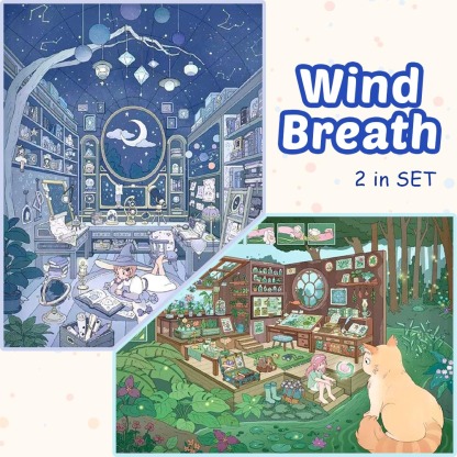 [Copy]Wind Breath DIY 3D Scene Stickers - 4 Miniature Scenes