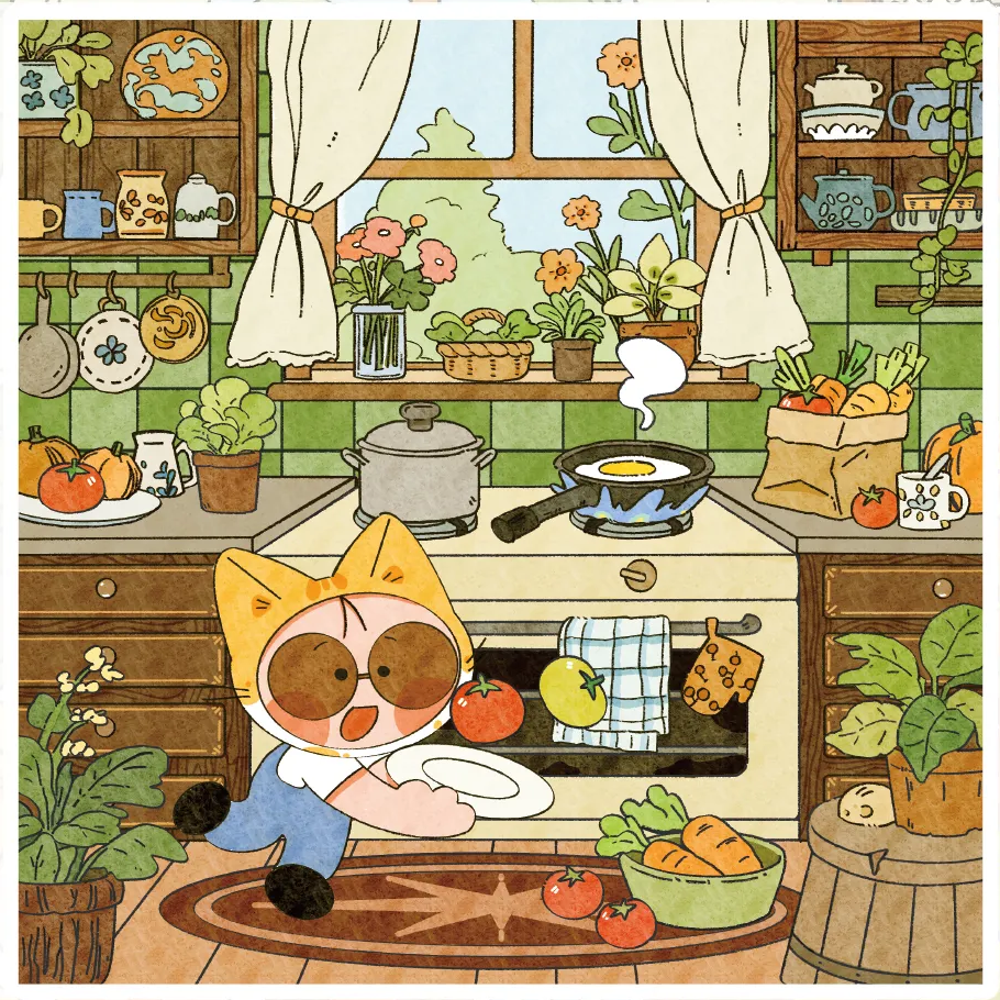 The Cat Boy DIY 3D Scene Stickers - 4 Cute Miniature Scenes