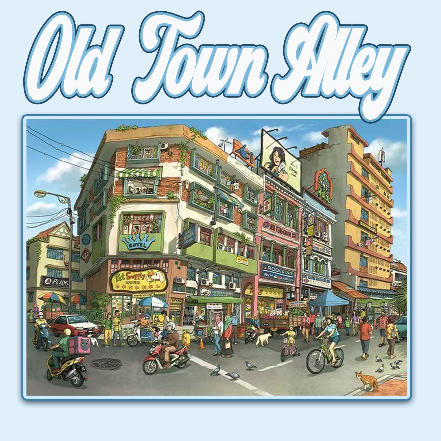 Old Town Alley DIY 3D Scene Stickers Collection - Cute Miniature Scene