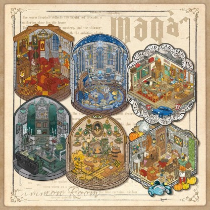 Harry Potter Series DIY 3D Sticker Collection - 6 Cute Miniature Scenes