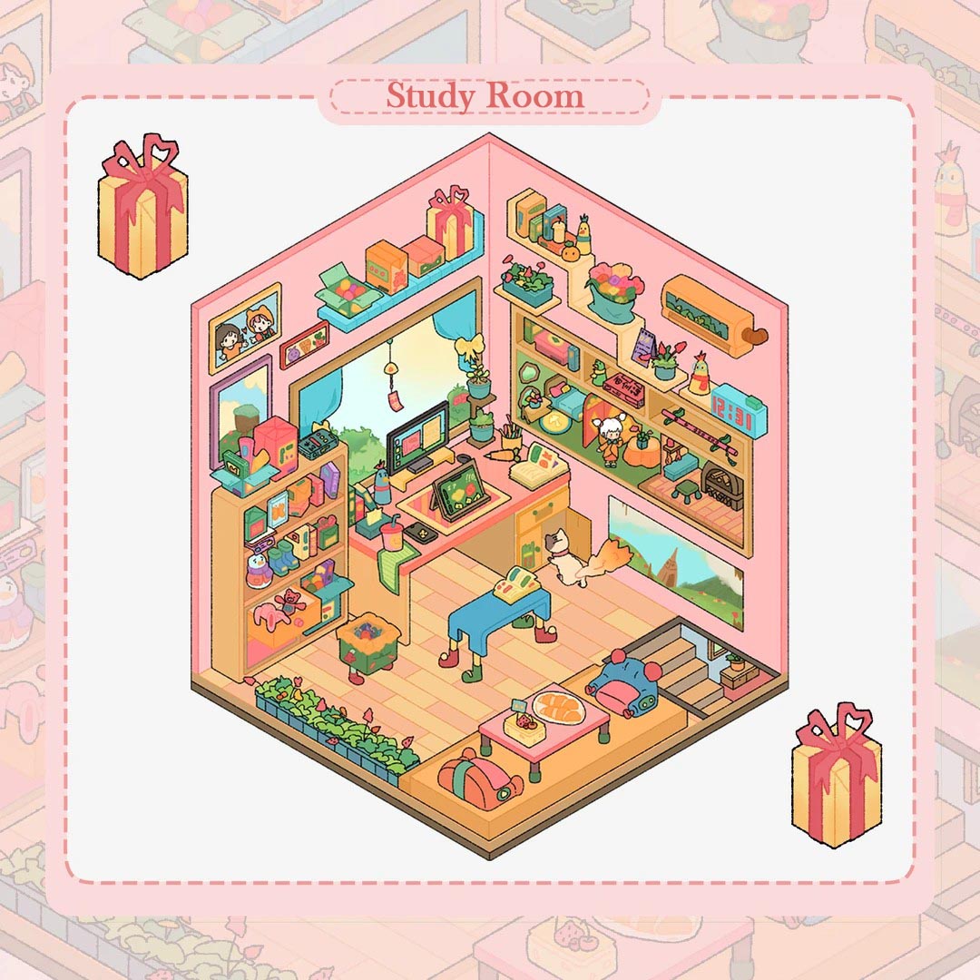 Home Paradise DIY 3D Sticker Collection - 4 Cute Miniature Scenes