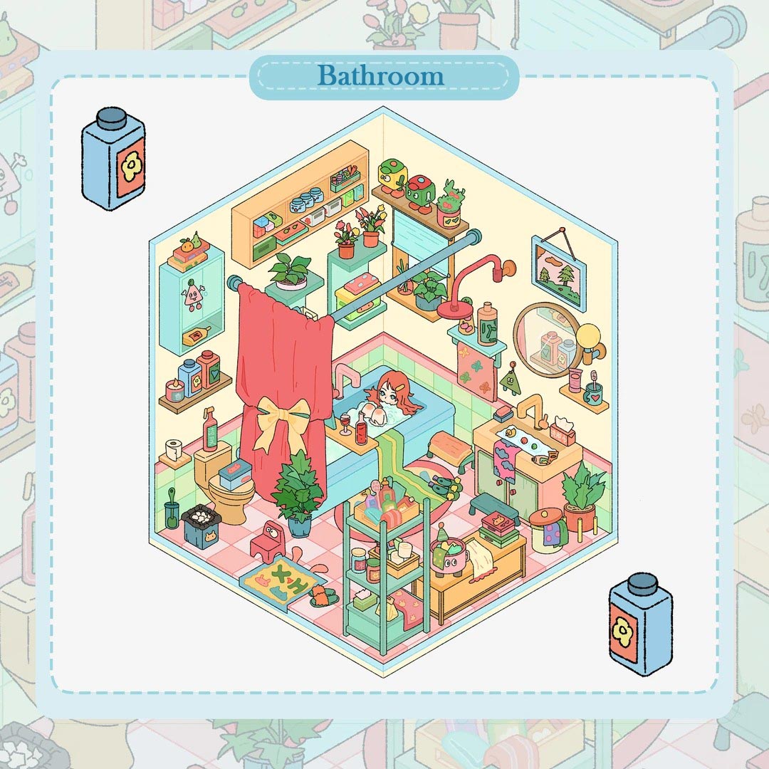 Home Paradise DIY 3D Sticker Collection - 4 Cute Miniature Scenes