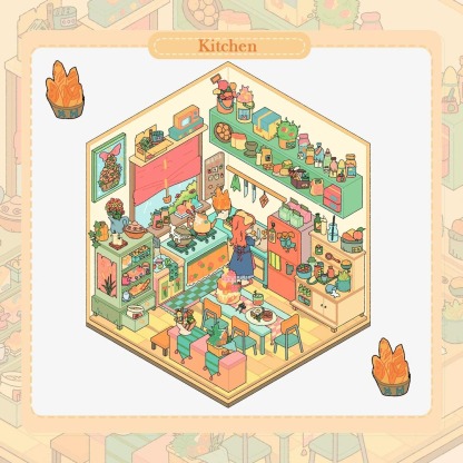 Home Paradise DIY 3D Sticker Collection - 4 Cute Miniature Scenes