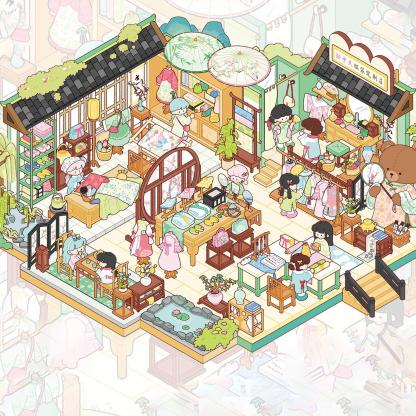 Retro Art DIY 3D Sticker Collection - 2 Cute Miniature Scenes