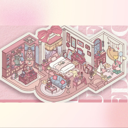 World Living Room DIY 3D Scene Stickers - Cute Miniature Scene