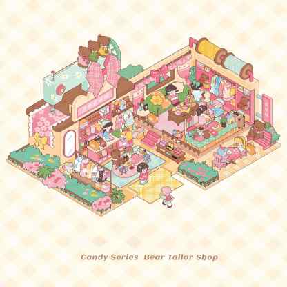 Candy Series DIY 3D Sticker Collection - 2 Cute Miniature Scenes