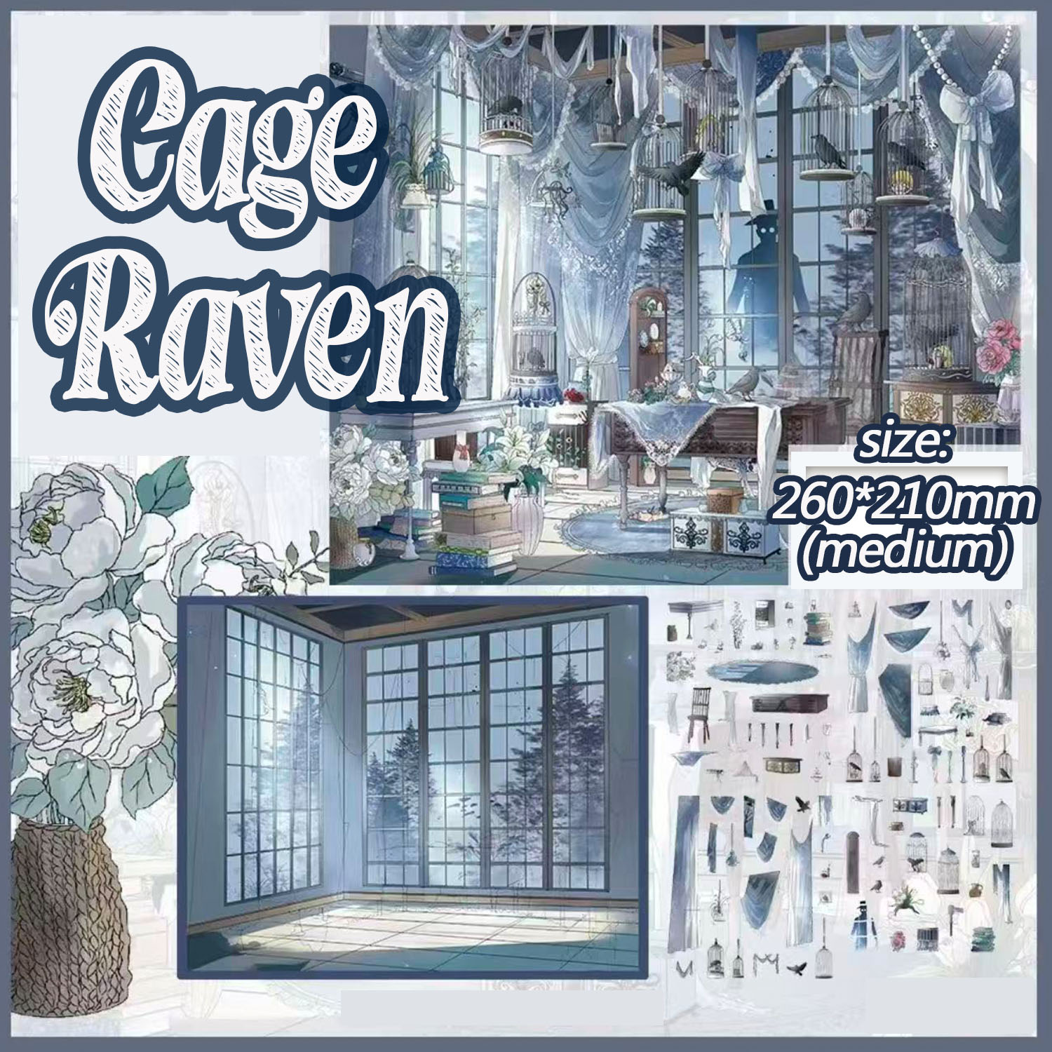 Lume Joy DIY 3D Scene Stickers Collection - 4 Cute Miniature Scenes