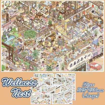 Town Pulse DIY 3D Scene Stickers Collection - 4 Cute Miniature Scenes